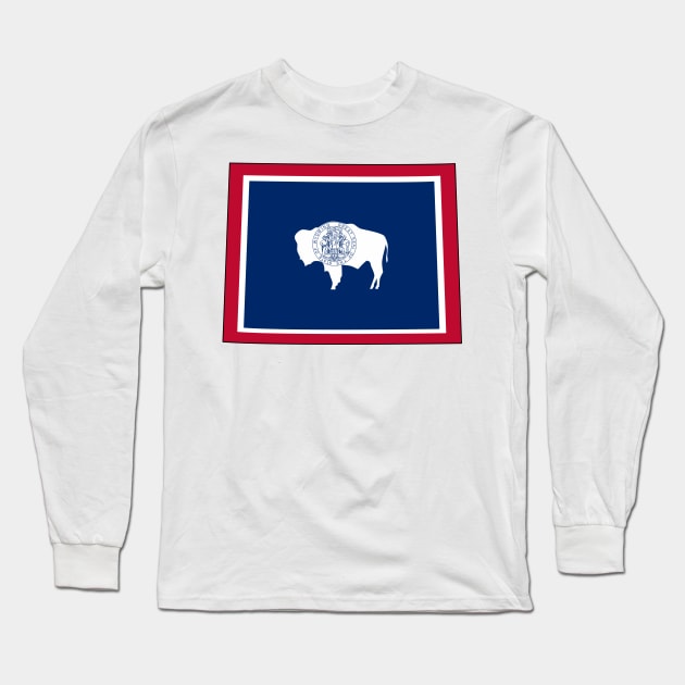 Wyoming Long Sleeve T-Shirt by somekindofguru